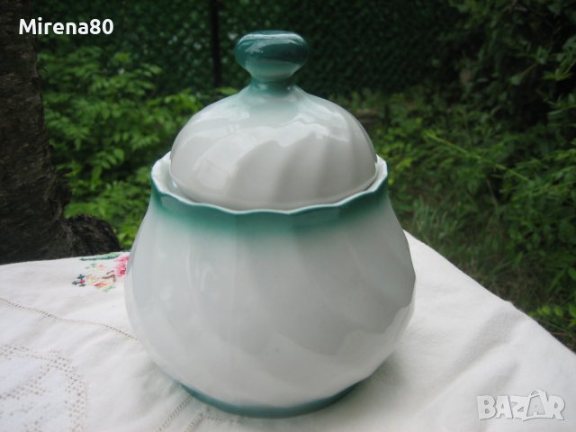 Български порцелан зелен сет, снимка 3 - Сервизи - 35537019