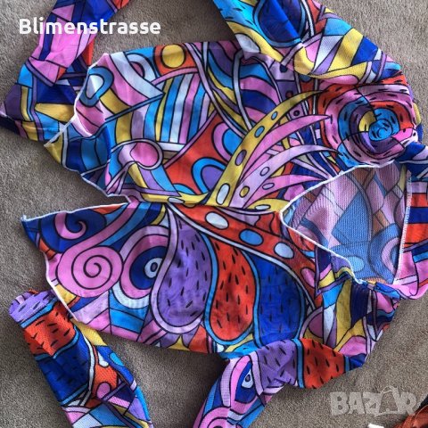 Блуза 36размер къса и прозрачна цветна, снимка 1