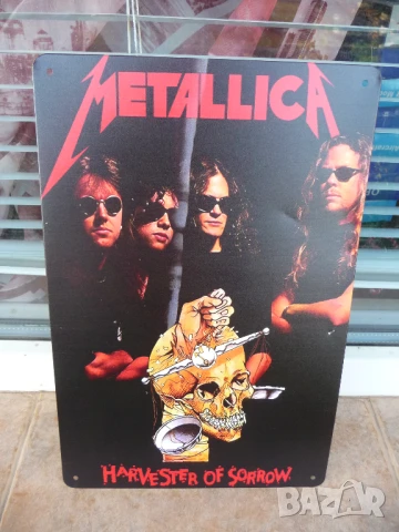 Метална табела музика Metallica хеви метъл рок балада траш череп