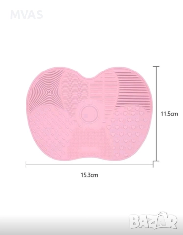 Нова розова силиконова подложка за миене на четки, снимка 3 - Други - 52777754