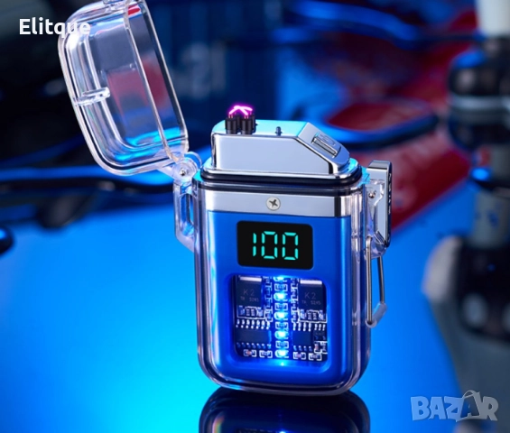 Елегантна прозрачна ветроустойчива запалка с LED светлинки, снимка 12 - Други стоки за дома - 52902802