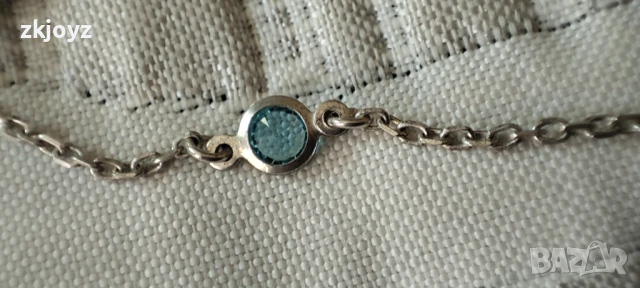 НОВА СРЕБЪРНА ГРИВНА ЗА КРАК С ЦИРКОНИИ 3.65 ГРАМА/ ПРОБА 925, снимка 3 - Гривни - 51160622