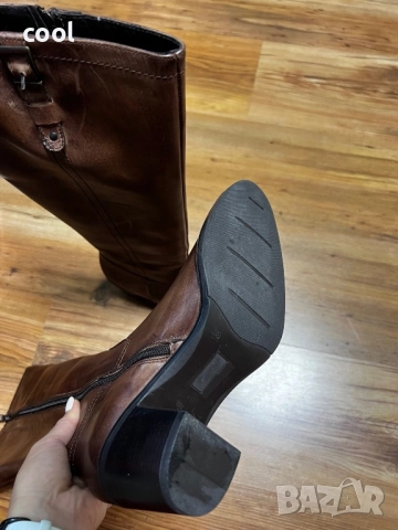 Дамски кожени ботуши Elizabeth Stuart – модел FANTA-G 391, цвят Cognac, размер 38, снимка 6 - Дамски ботуши - 51975110