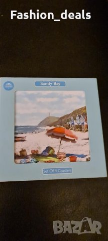 Нов Комплект от 4 подложки за напитки / чаши Колекция Sandy Bay, снимка 2 - Други - 34222231