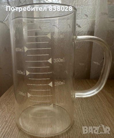 СТЪКЛЕНА МЕРИТЕЛНА КАНА 500