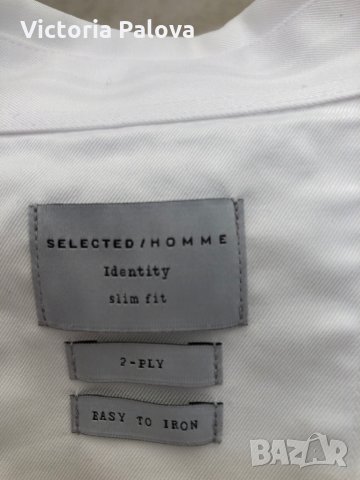 Класическа бяла риза гладък памук, снимка 3 - Ризи - 29198668