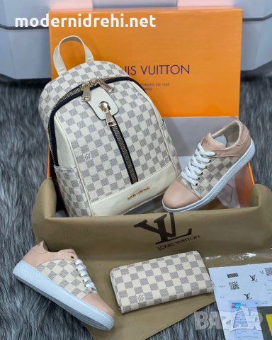 Дамска раница спортни обувки и портфейл Louis Vuitton код 158, снимка 1 - Дамски ежедневни обувки - 33935605