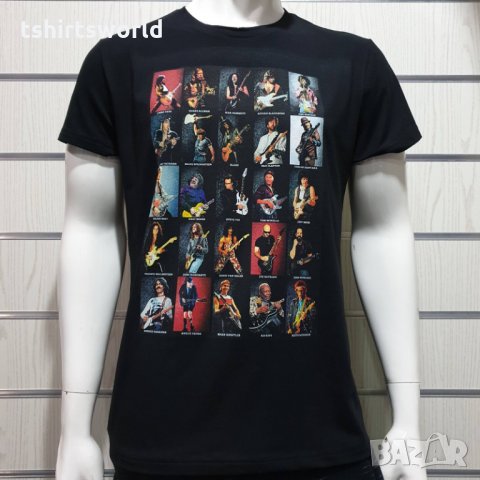 Нова мъжка музикална тениска с дигитален печат Китаристи