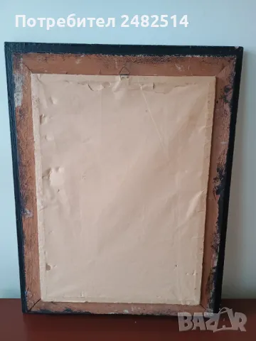 Живопис Импресия. Стара маслена картина с масивна дървена рамка, снимка 5 - Антикварни и старинни предмети - 49227699