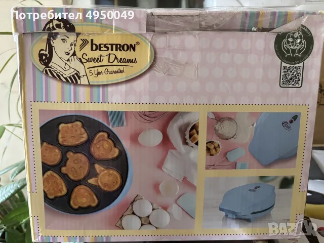 Уред за детски палачинки и кексчета Bestron Sweet Dreams – Нов за 7 животинки