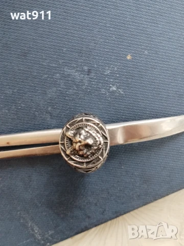 мъжки пръстен с глава на вълк, снимка 2 - Пръстени - 50860725