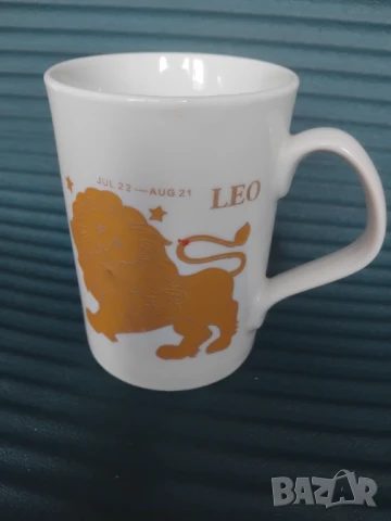 Порцеланова чаша зодия ЛЪВ, снимка 2 - Чаши - 51249252
