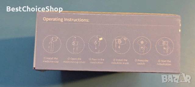 Преносим ултразвуков небулайзер инхалатор USB-C презареждащ тих с 2 маски и накрайник, снимка 2 - Медицински консумативи - 54020660