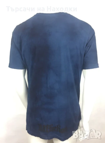 Мъжка тениска AFFLICTION Lion Shield Crest Blue Silver Reactive S SMall, снимка 4 - Тениски - 50872740