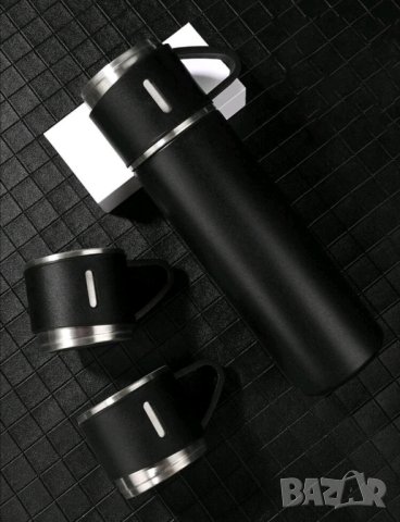 Луксозен термос в комплект с 3 чаши , снимка 2 - Чаши - 42434171