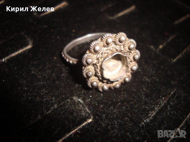 СТАРИНЕН ВЪЗРОЖДЕНСКИ СРЕБЪРЕН ФИЛИГРАНЕН ПРЪСТЕН МАЙСТОРСКА РЪЧНА ИЗРАБОТКА с ГРАНУЛАЦИЯ 19746, снимка 6 - Антикварни и старинни предмети - 31594664