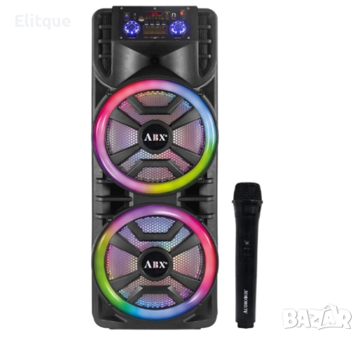 Караоке тонколона с два високоговорителя 2х12 инча XH-1689, снимка 3 - Друга електроника - 52862465