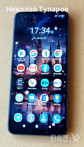 Xiaomi redmi note 9 про макс 128/6 рам запазен подарък 3 калъфа и 1противоударен с юсб кабел 