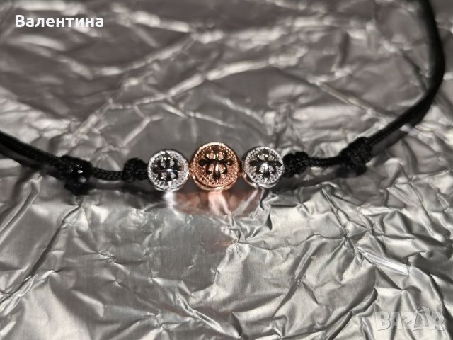 Дамски луксозен гердан Чокър от сребро и розово злато, снимка 4 - Колиета, медальони, синджири - 32114554