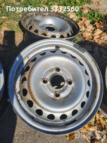 13 цола железни джанти 4х100, снимка 4 - Гуми и джанти - 47896319