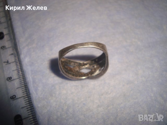 СТАР АЖУРЕН СРЕБЪРЕН СКЪПОЦЕНЕН АРТ ПРЪСТЕН СРЕБРО 925 с ФАСЕТИРАНИ ЦИРКОНИ 32514, снимка 12 - Пръстени - 38323572