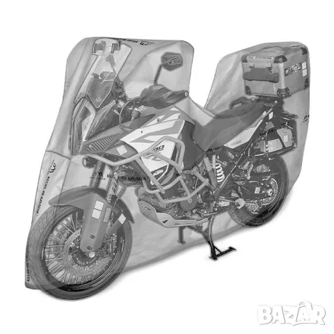 Сиво покривало Kegel Basic Adventure тип кутия за мотор, снимка 4 - Аксесоари и консумативи - 55866175
