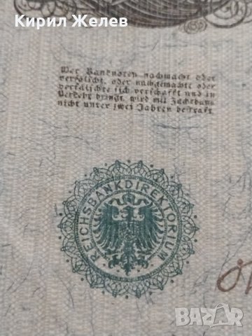 Райх банкнота - Германия - 1000 марки / 1910 година- 17962, снимка 5 - Нумизматика и бонистика - 31019911