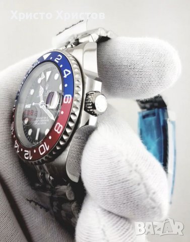 Мъжки луксозен часовник ROLEX GMT-MASTER II PEPSI , снимка 16 - Мъжки - 37098454