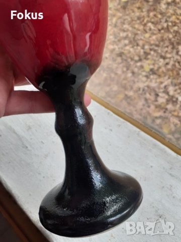 Гоблет чаша за вино глазирана немска керамика Невероятен, снимка 2 - Антикварни и старинни предмети - 38606275