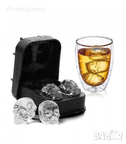 2954 Лед с форма на черепи, снимка 3 - Форми - 34265013