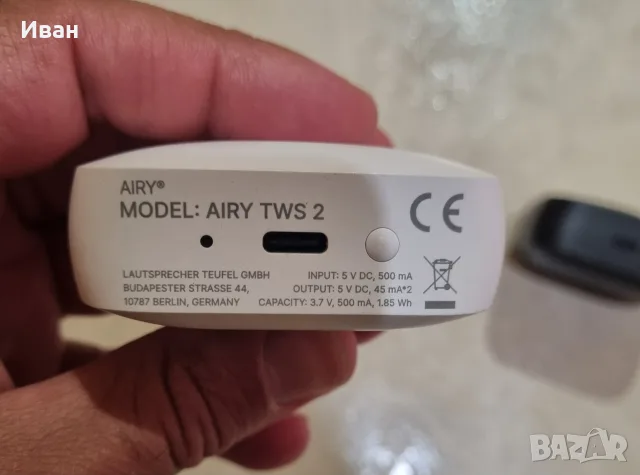 блутут слушалки AIRY TWS 2 Bluetooth слушалки, снимка 3 - Bluetooth слушалки - 56153177
