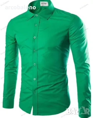 Ежедневна мъжка риза с дълги ръкави, 17цвята, снимка 8 - Ризи - 47997572