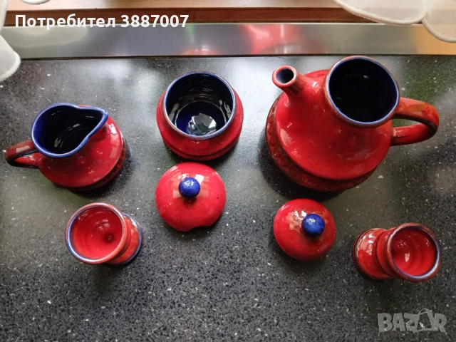 Винтидж керамичен сервиз за чай, снимка 3 - Чаши - 52345169