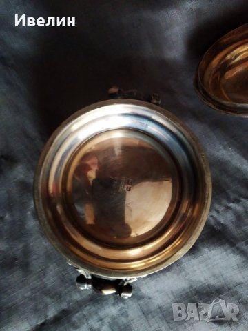 посребрена викторианска захарница, снимка 6 - Антикварни и старинни предмети - 30864100