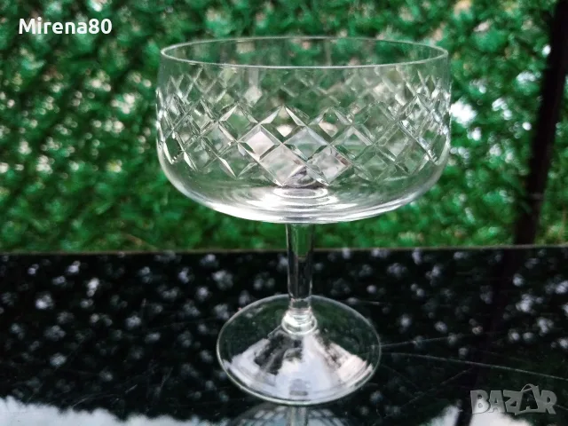 Български кристален сервиз за шампанско, снимка 2 - Сервизи - 56434594