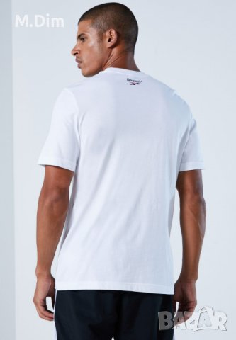 Reebok нова класическа бяла тениска размер М, снимка 2 - Тениски - 38405888