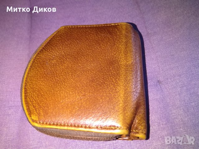 Портфейл Арт №9 естествена кожа 100х100мм цип и за стотинки, снимка 3 - Портфейли, портмонета - 32149949