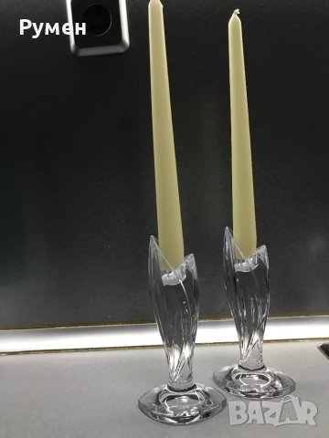 Кристални свещници с маркировка, снимка 9 - Декорация за дома - 42660241