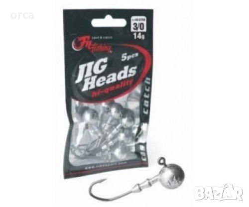 Джиг глава безцветна – за силиконови примамки, туистери и рибки, снимка 2 - Такъми - 35480233
