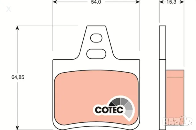 TRW COTEC GDB1247 ЗАДНИ НАКЛАДКИ CITROEN XANTIA CITROEN XM 1989-2003 OE 95667788 / OE E172193    