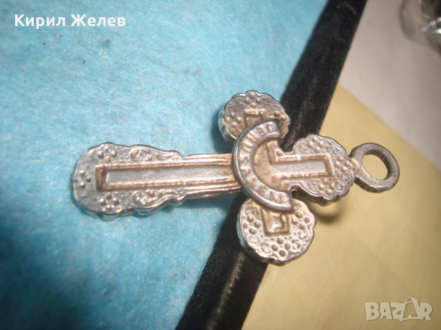 JERUSALEM СТАР ЙЕРУСАЛИМСКИ КРЪСТ РАЗПЯТИЕ ПОСРЕБРЕНА БЛАГОРОДНА ЕМАЙЛИРАНА СТОМАНА ЙЕРУСАЛИМ 18153, снимка 13 - Антикварни и старинни предмети - 34896214