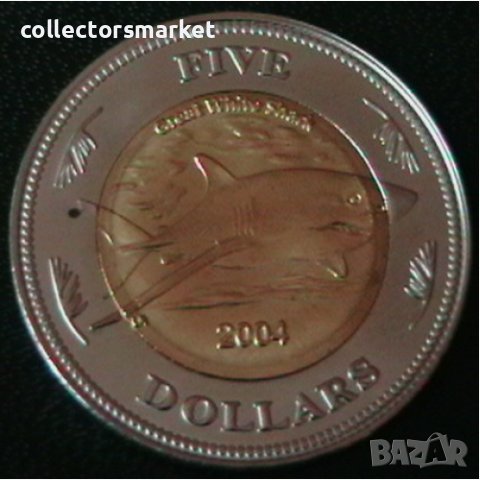 5 долара 2004, Кокосови острови, снимка 1 - Нумизматика и бонистика - 38682678
