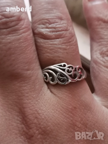 Сребърен пръстен модел R103