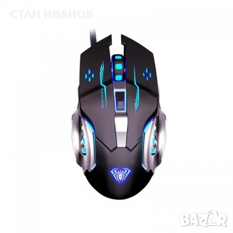Геймърска мишка Aula S20, Оптична, 6D, RGB, Черен, снимка 2 - Клавиатури и мишки - 36874438
