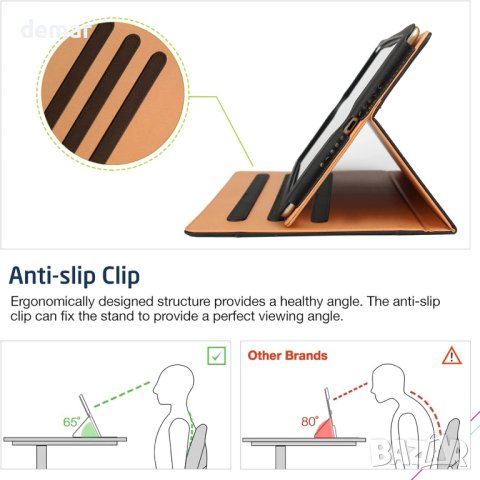 Калъф AM с джоб за iPad 2021/2020/2019 (10,2-инча) (черен), снимка 5 - Калъфи, кейсове - 42810106