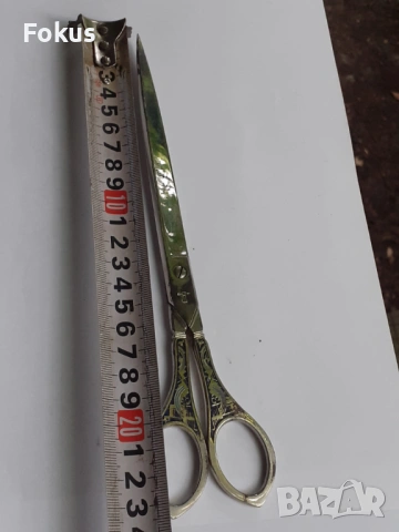 Стара ножица с емайл, снимка 7 - Антикварни и старинни предмети - 53279016