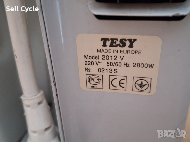 ✅МАСЛЕН РАДИАТОР TESY 2012V❗, снимка 3 - Отоплителни печки - 52539148