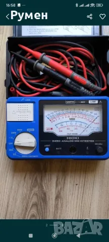 Японски аналогов тестер за измерване на изолационно съпротивление Hioki 3490, снимка 2 - Други инструменти - 49763724
