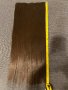Екстеншън права кестенява коса ред с клипси 55см синтетика, снимка 8