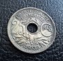 Стара монета 25 сантима 1938 г. Франция-красива !, снимка 1 - Нумизматика и бонистика - 42219984